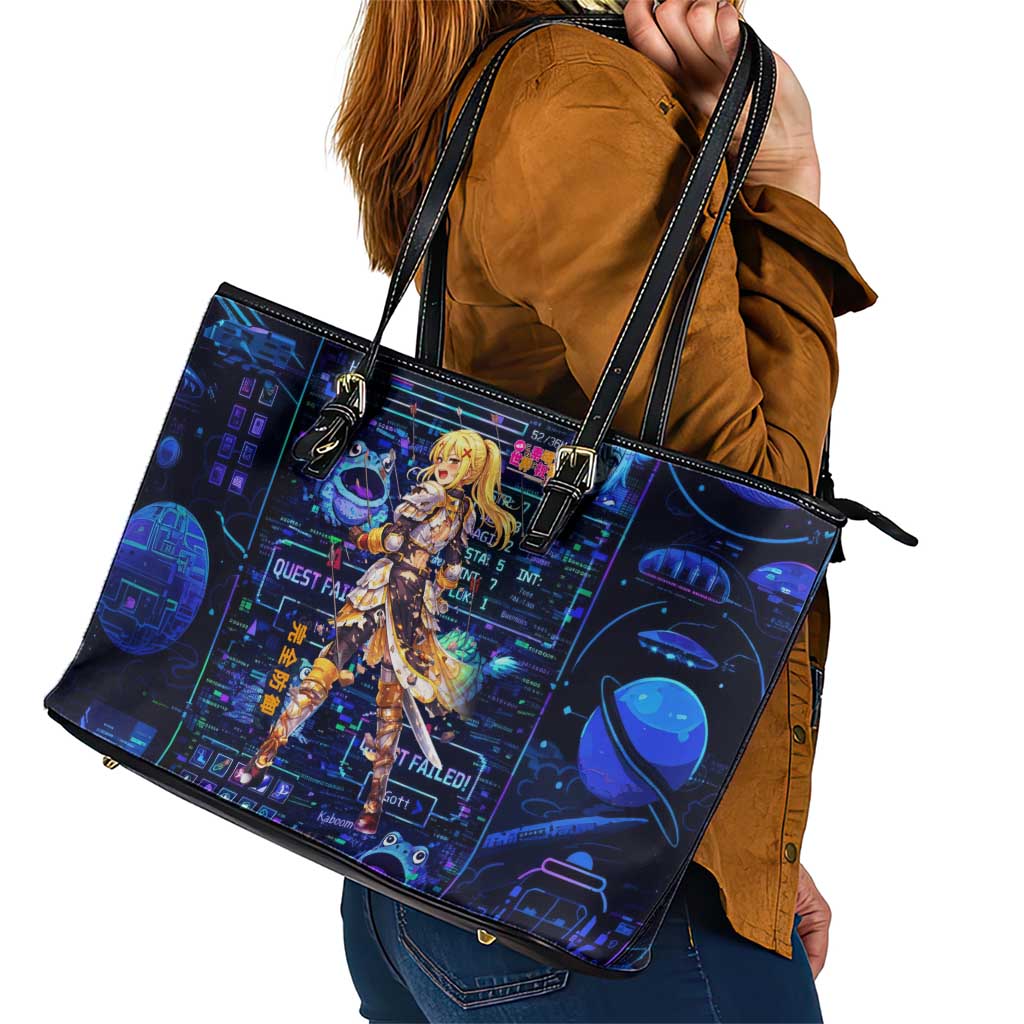 Darkness Lalatina Leather Tote Bag Retro Anime RPG Interface Style