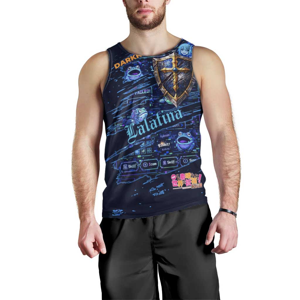 Darkness Lalatina Men Tank Top Retro Anime RPG Interface Style