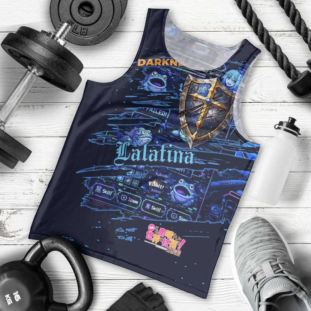 Darkness Lalatina Men Tank Top Retro Anime RPG Interface Style