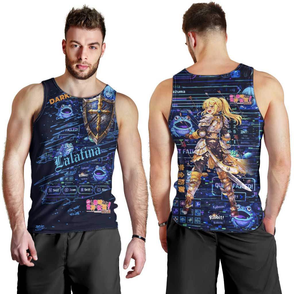 Darkness Lalatina Men Tank Top Retro Anime RPG Interface Style