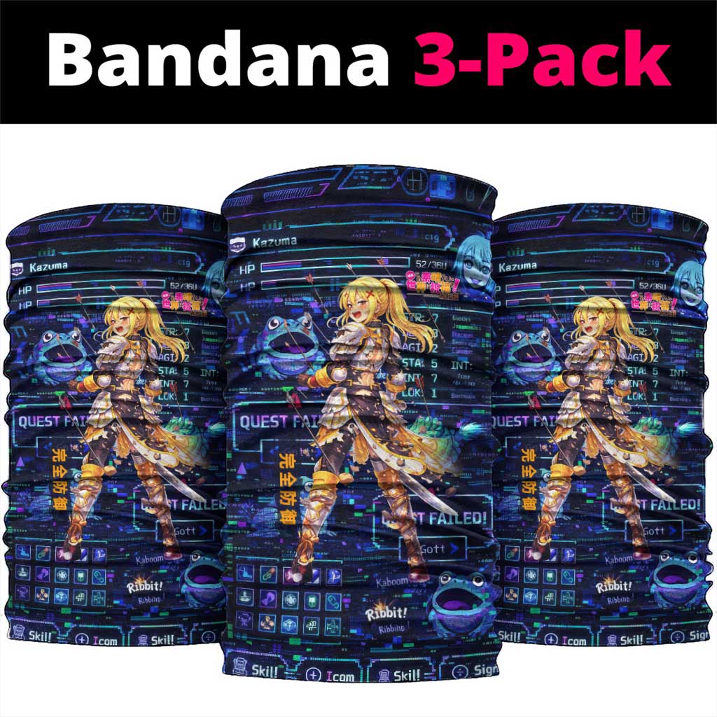 Darkness Lalatina Neck Gaiter Retro Anime RPG Interface Style