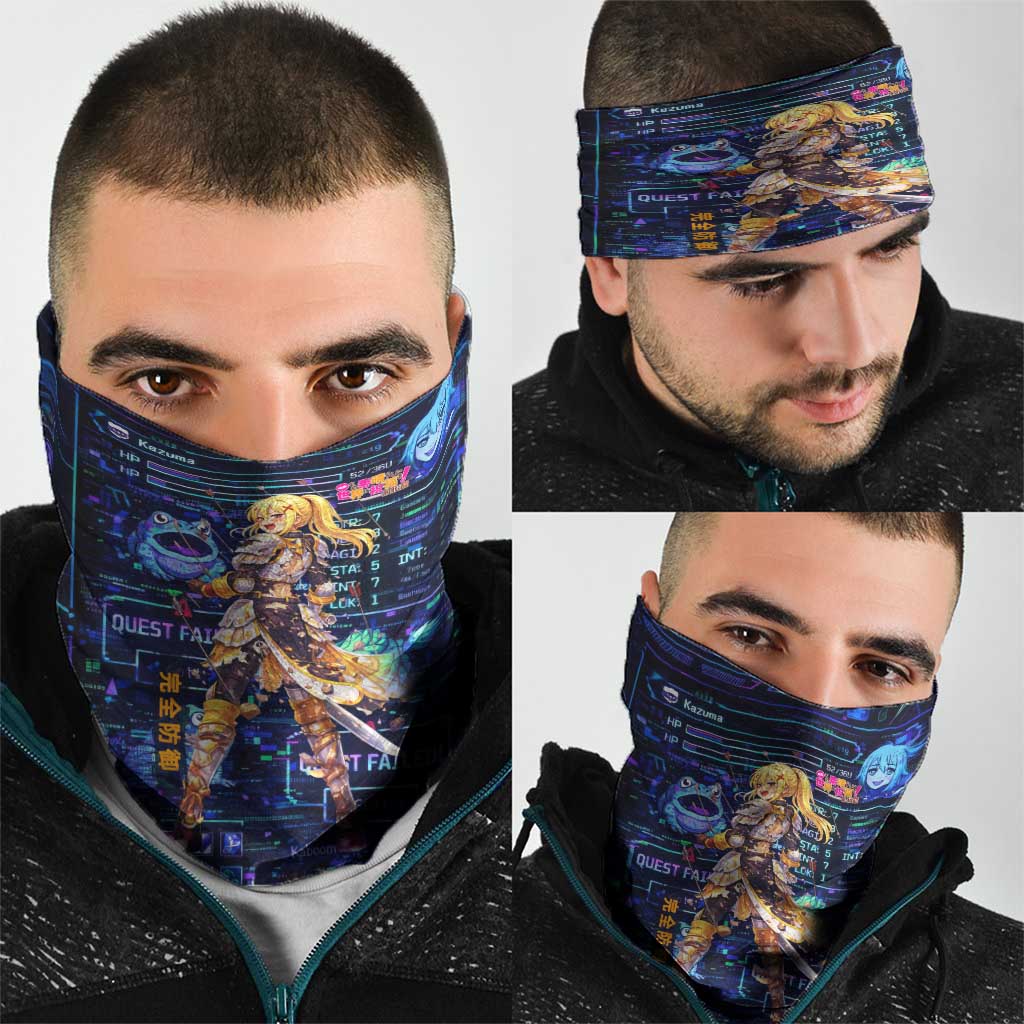 Darkness Lalatina Neck Gaiter Retro Anime RPG Interface Style