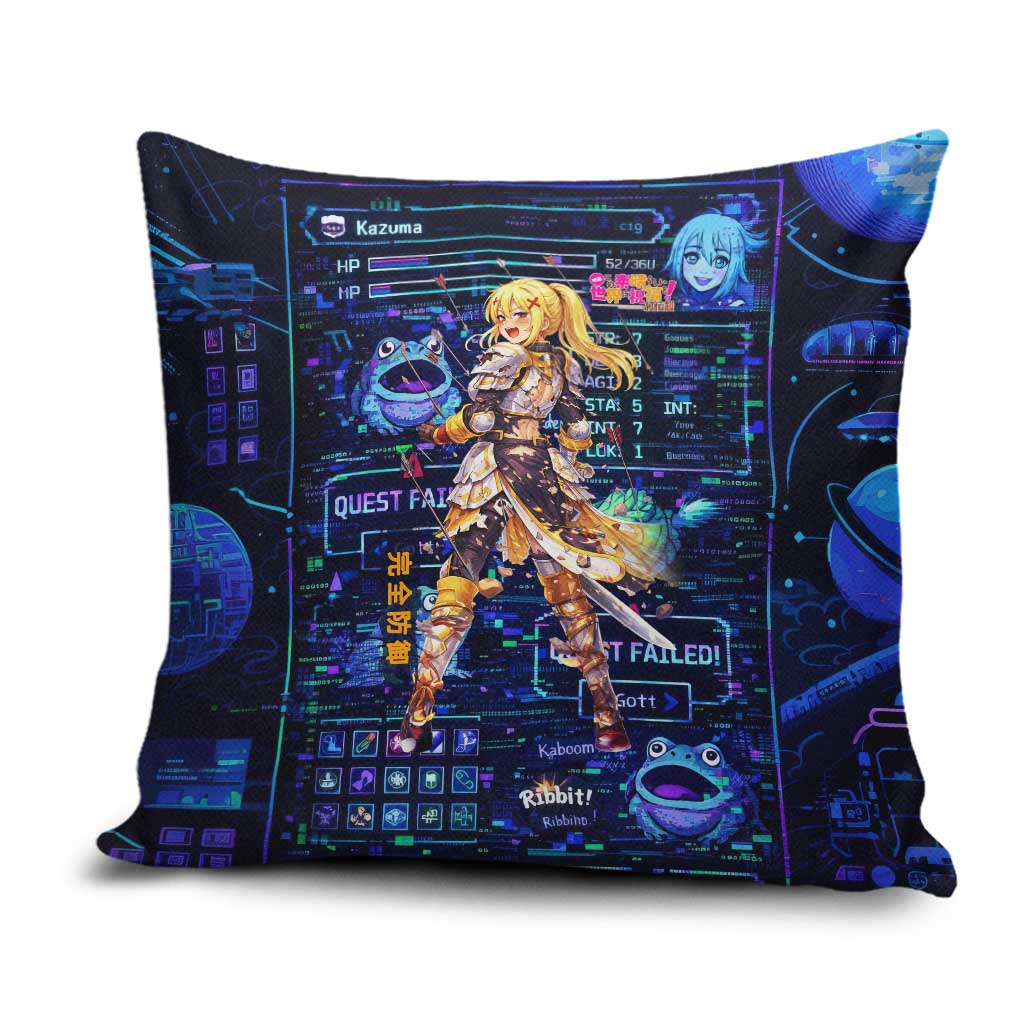 Darkness Lalatina Pillow Cover Retro Anime RPG Interface Style