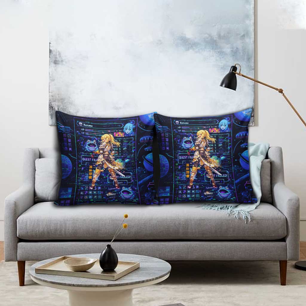 Darkness Lalatina Pillow Cover Retro Anime RPG Interface Style