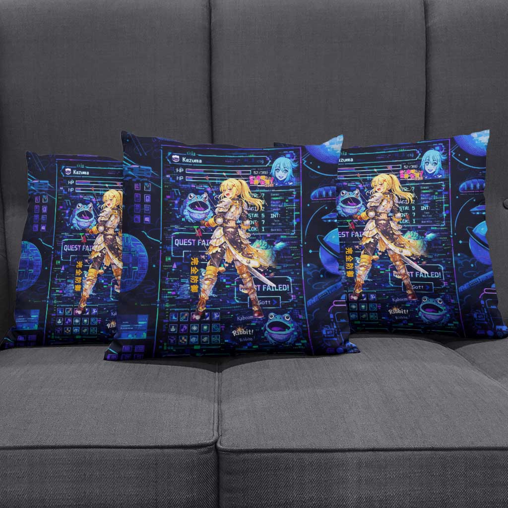 Darkness Lalatina Pillow Cover Retro Anime RPG Interface Style