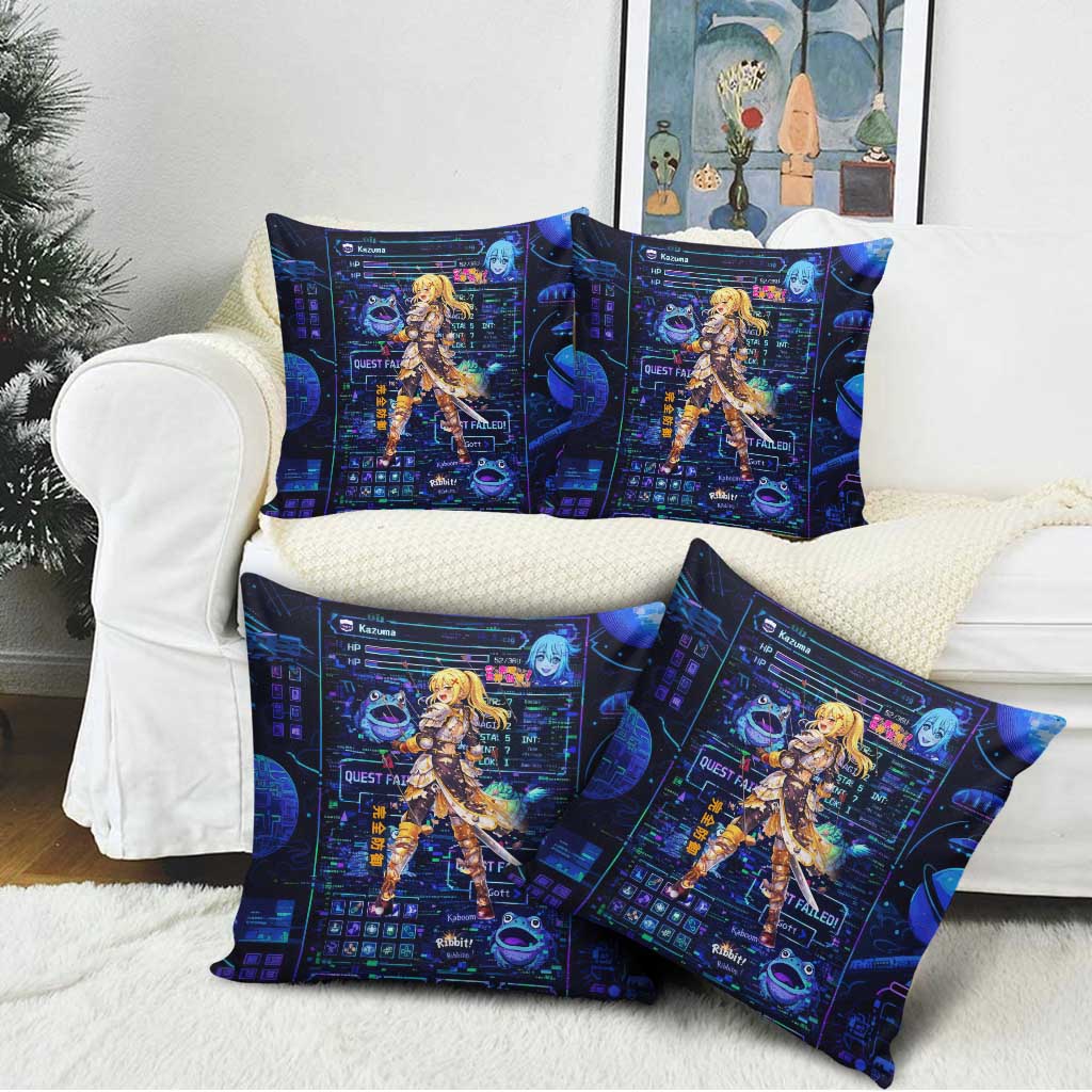 Darkness Lalatina Pillow Cover Retro Anime RPG Interface Style