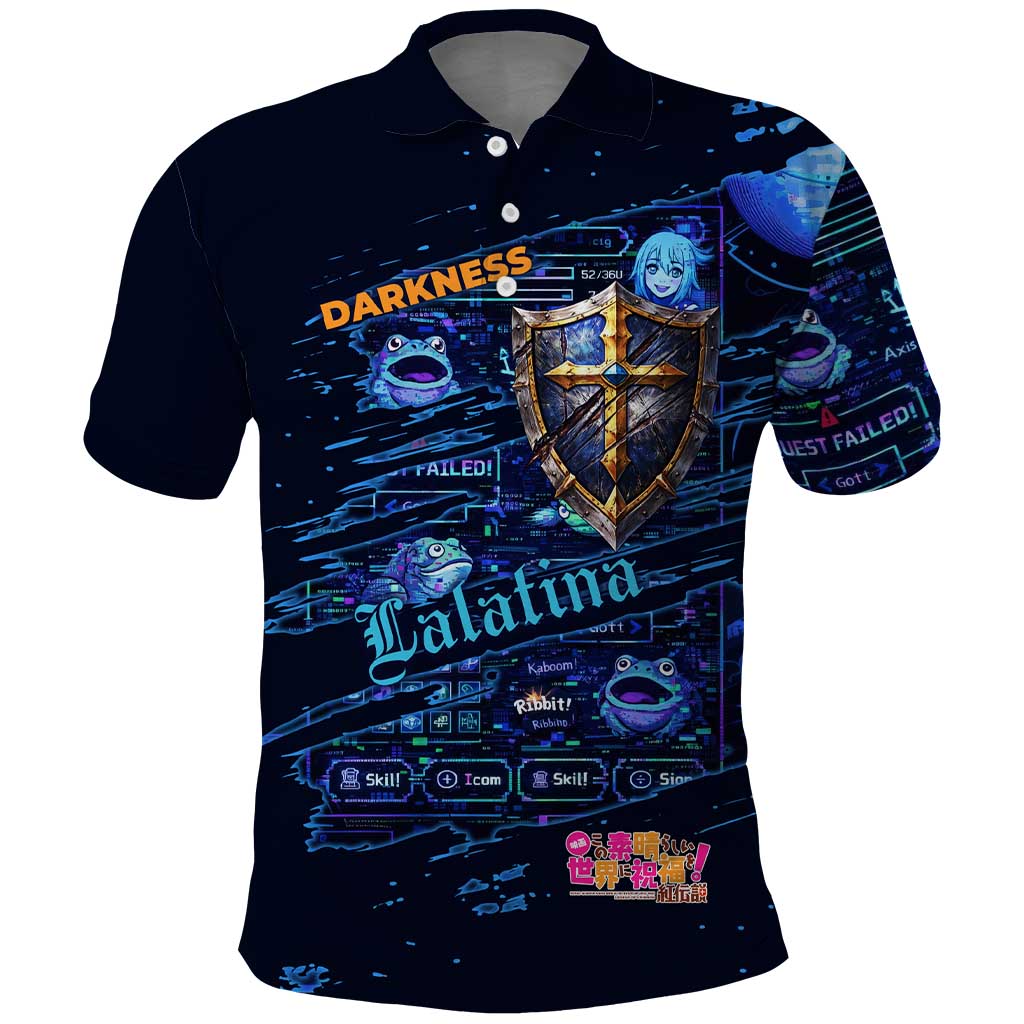 Darkness Lalatina Polo Shirt Retro Anime RPG Interface Style