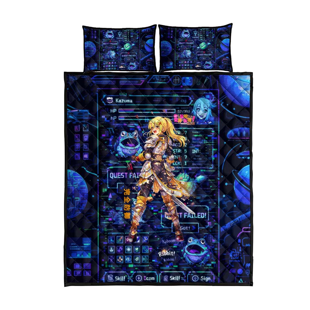 Darkness Lalatina Quilt Bed Set Retro Anime RPG Interface Style