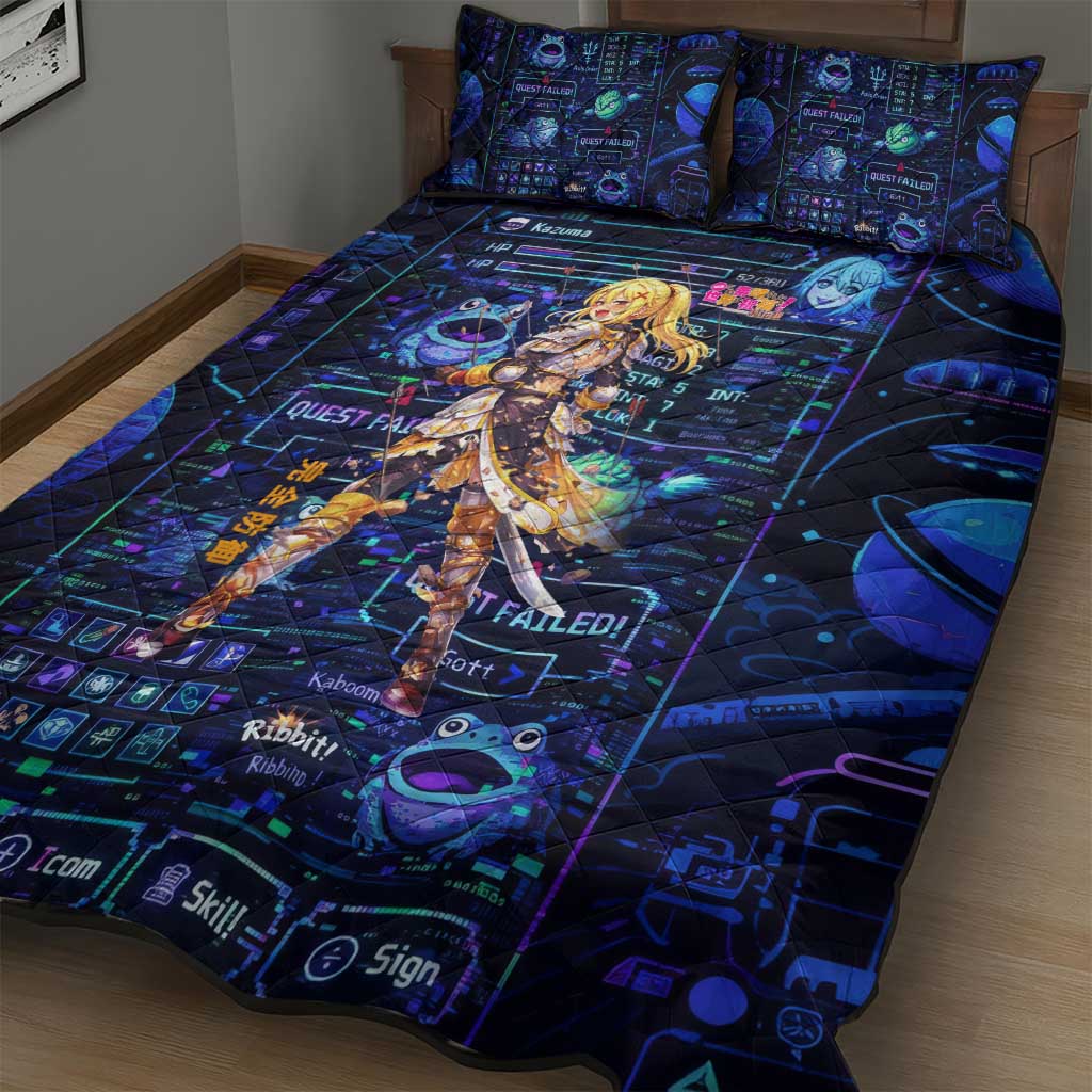 Darkness Lalatina Quilt Bed Set Retro Anime RPG Interface Style