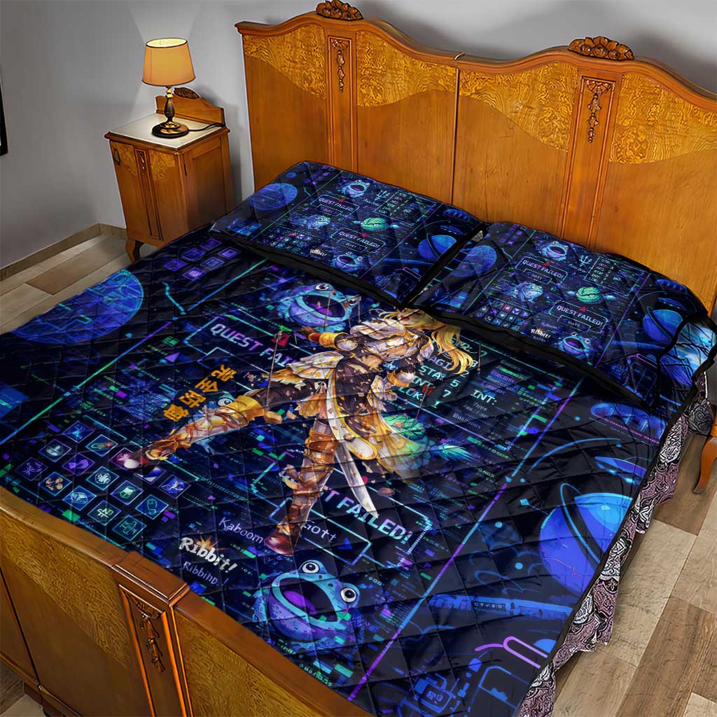 Darkness Lalatina Quilt Bed Set Retro Anime RPG Interface Style