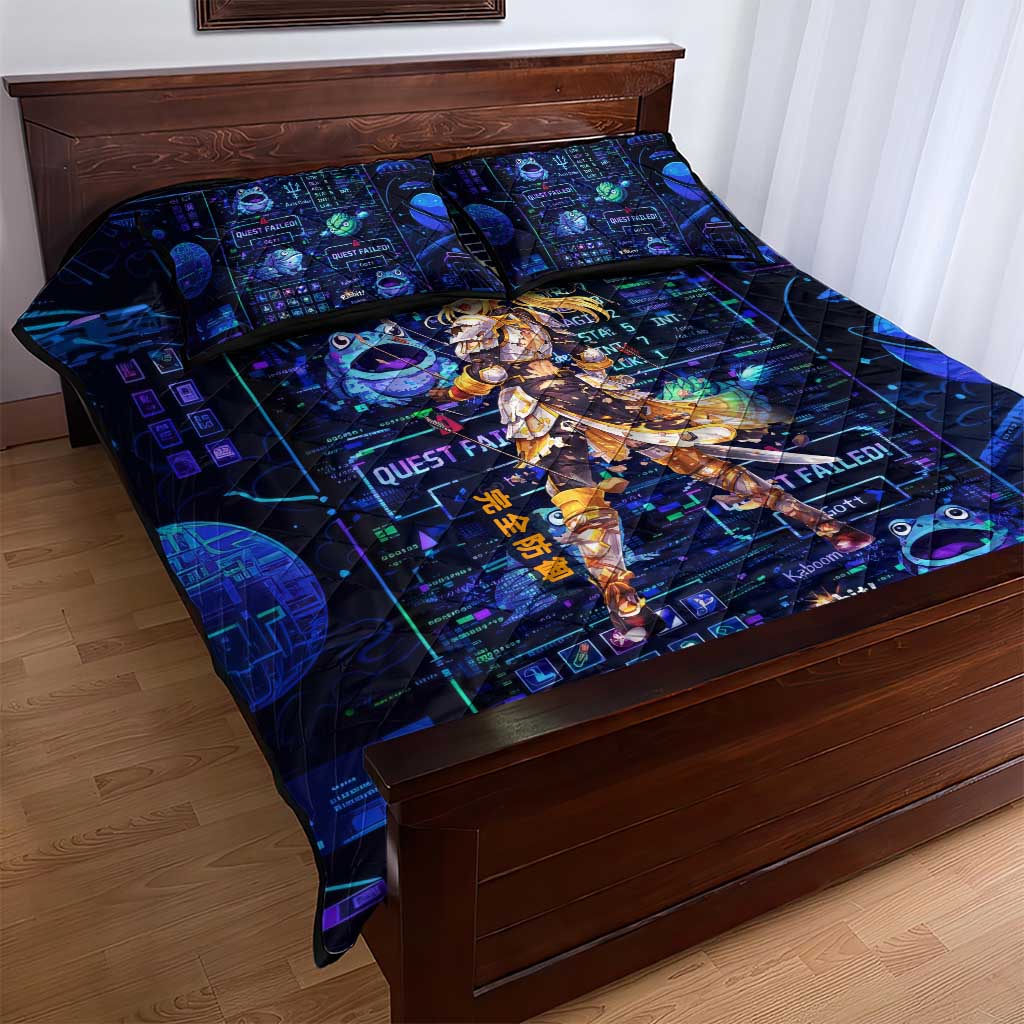 Darkness Lalatina Quilt Bed Set Retro Anime RPG Interface Style