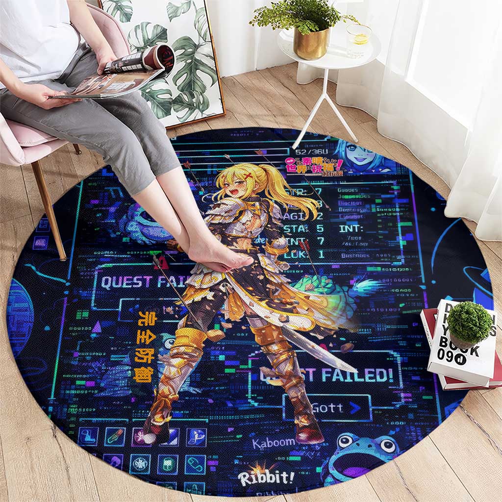 Darkness Lalatina Round Carpet Retro Anime RPG Interface Style