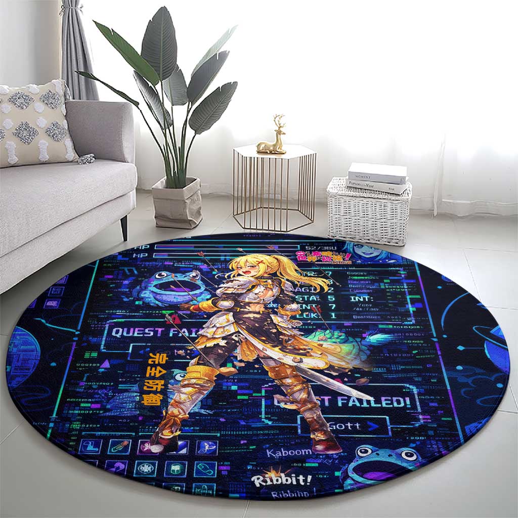 Darkness Lalatina Round Carpet Retro Anime RPG Interface Style