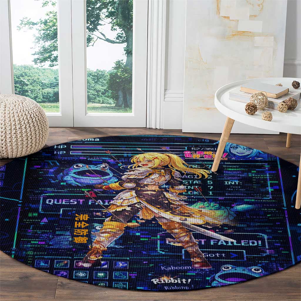 Darkness Lalatina Round Carpet Retro Anime RPG Interface Style