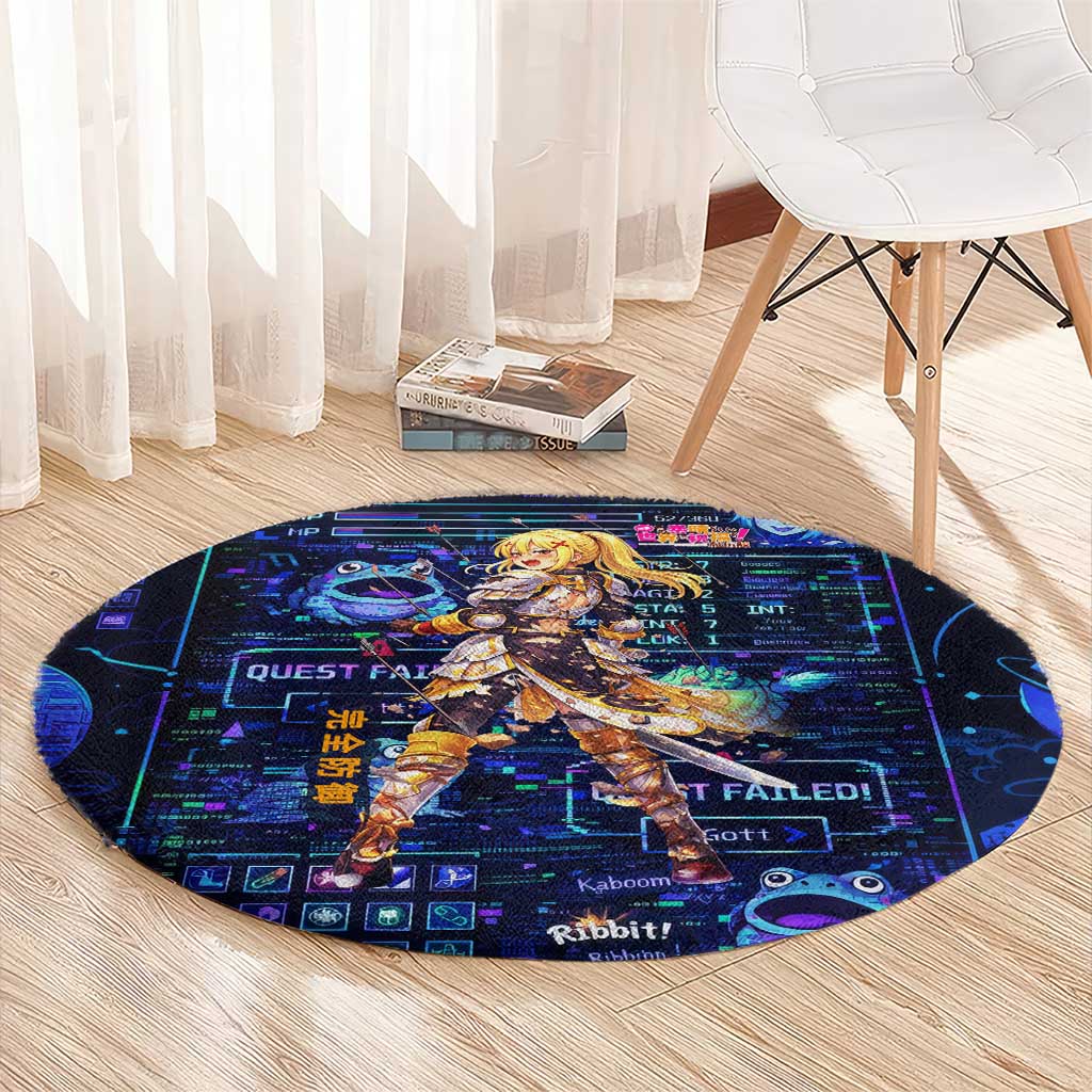 Darkness Lalatina Round Carpet Retro Anime RPG Interface Style