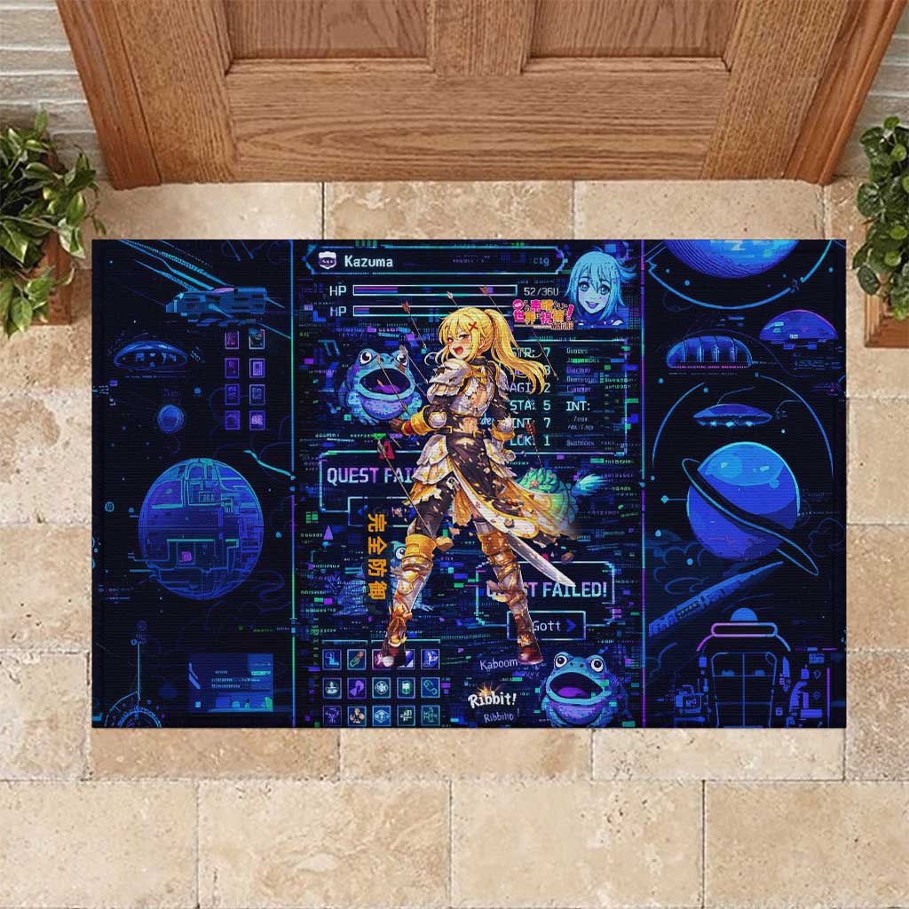 Darkness Lalatina Rubber Doormat Retro Anime RPG Interface Style