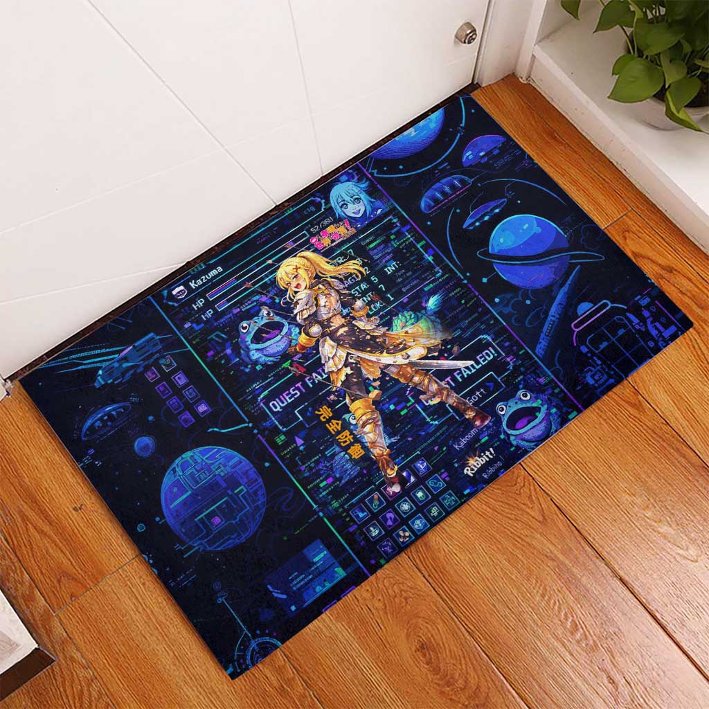 Darkness Lalatina Rubber Doormat Retro Anime RPG Interface Style