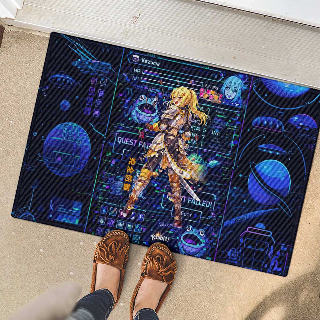 Darkness Lalatina Rubber Doormat Retro Anime RPG Interface Style