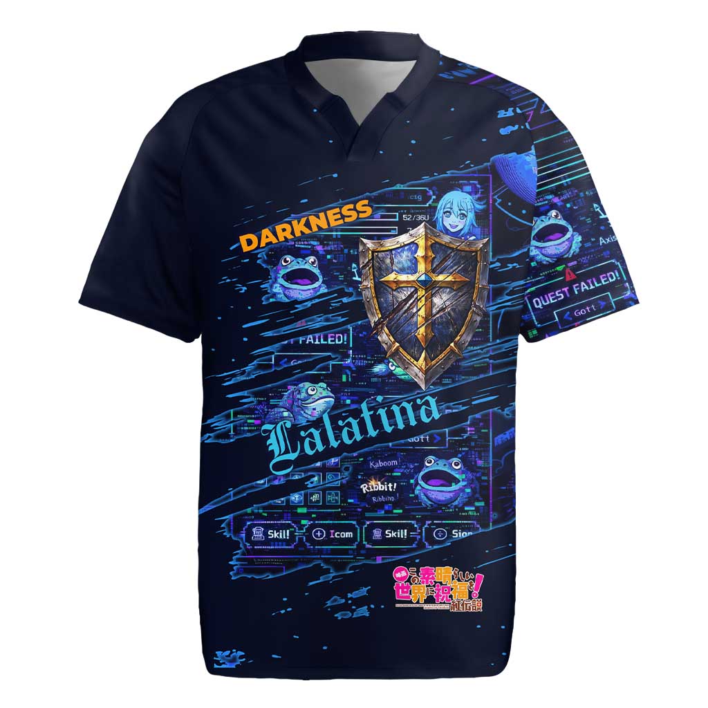 Darkness Lalatina Rugby Jersey Retro Anime RPG Interface Style