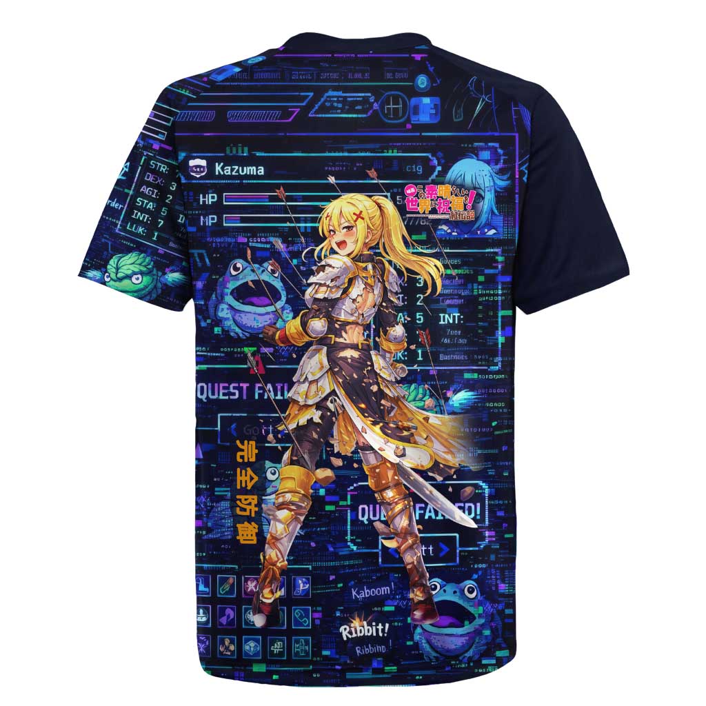 Darkness Lalatina Rugby Jersey Retro Anime RPG Interface Style