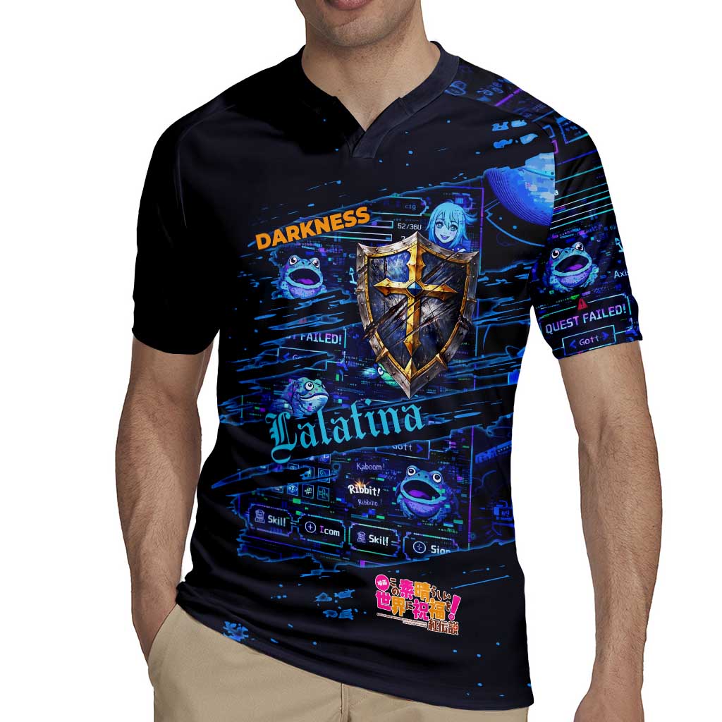 Darkness Lalatina Rugby Jersey Retro Anime RPG Interface Style