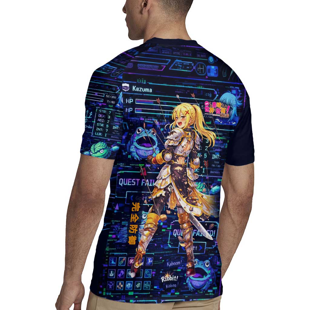 Darkness Lalatina Rugby Jersey Retro Anime RPG Interface Style