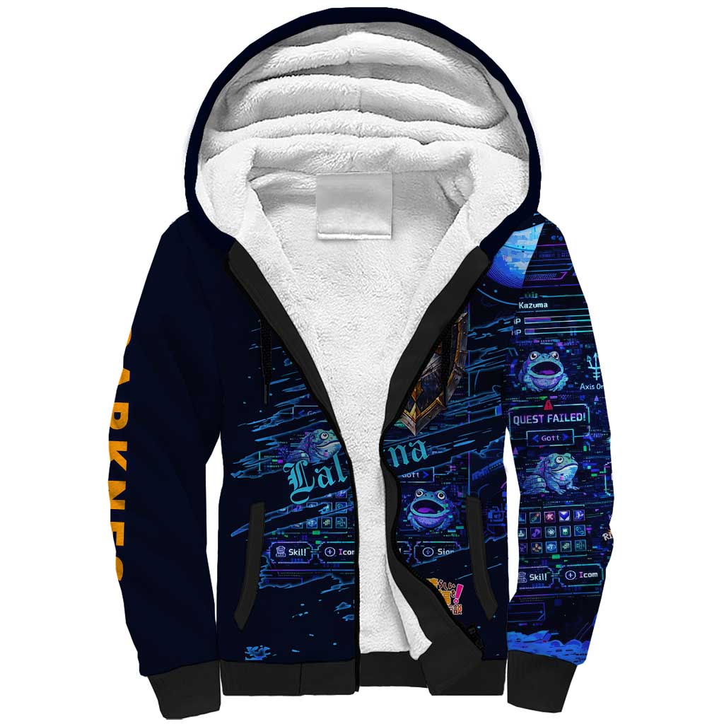 Darkness Lalatina Sherpa Hoodie Retro Anime RPG Interface Style