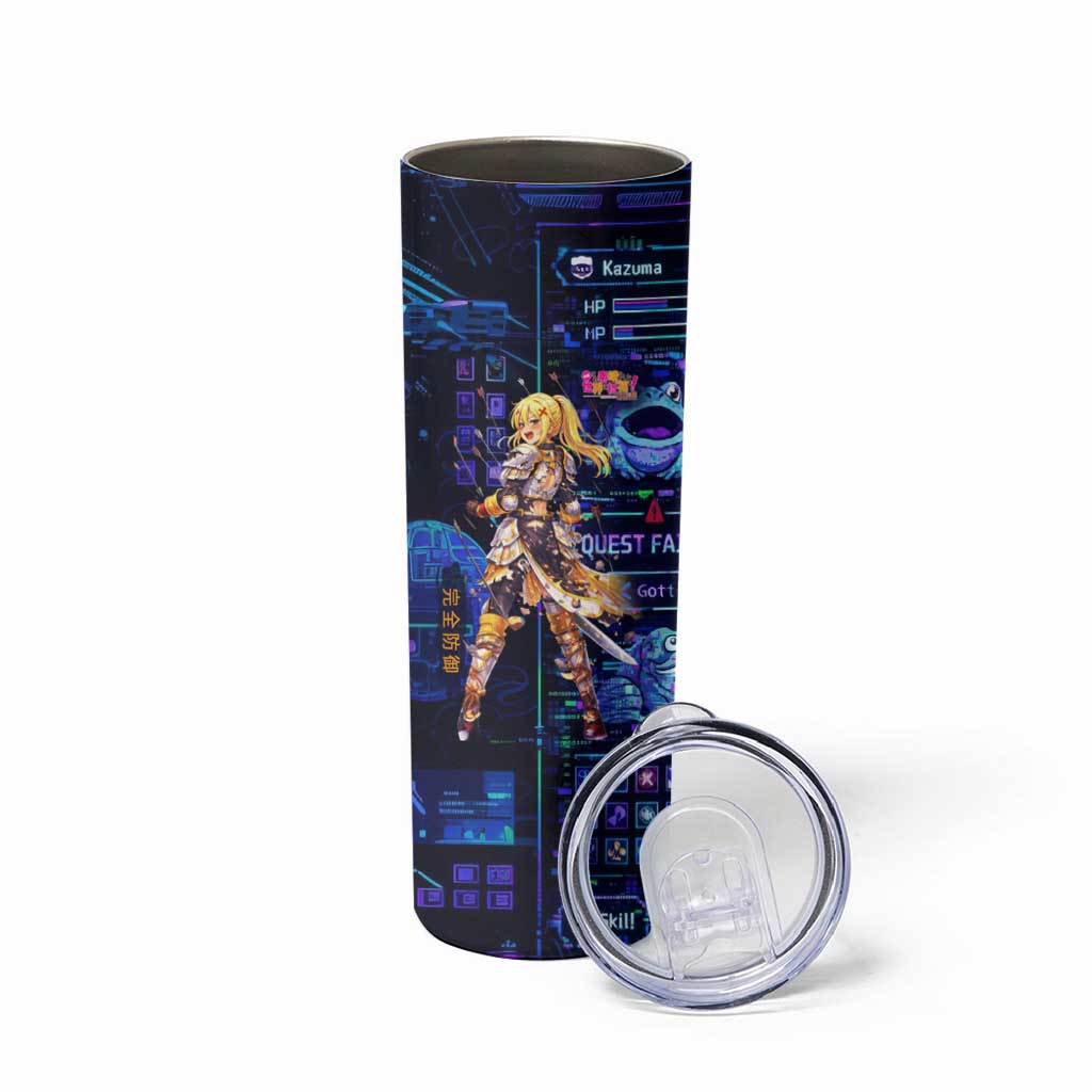 Darkness Lalatina Skinny Tumbler Retro Anime RPG Interface Style