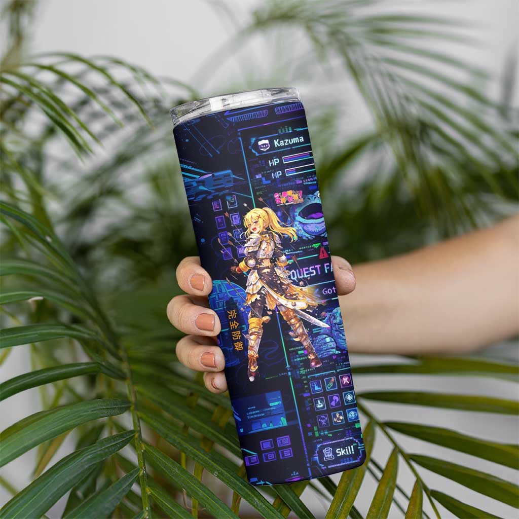 Darkness Lalatina Skinny Tumbler Retro Anime RPG Interface Style