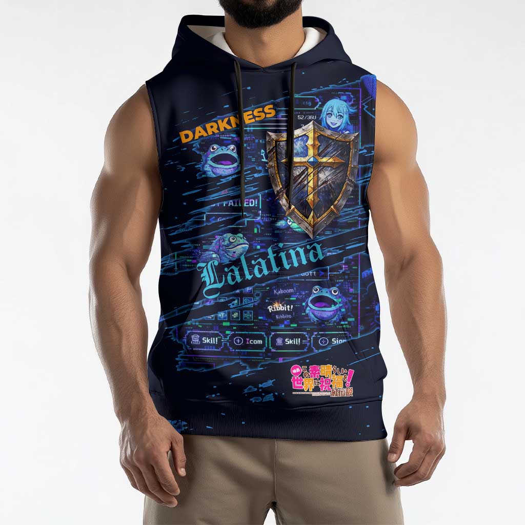 Darkness Lalatina Sleeveless Hoodie Retro Anime RPG Interface Style