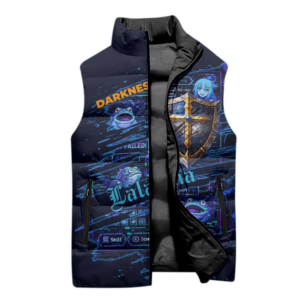 Darkness Lalatina Sleeveless Puffer Jacket Retro Anime RPG Interface Style