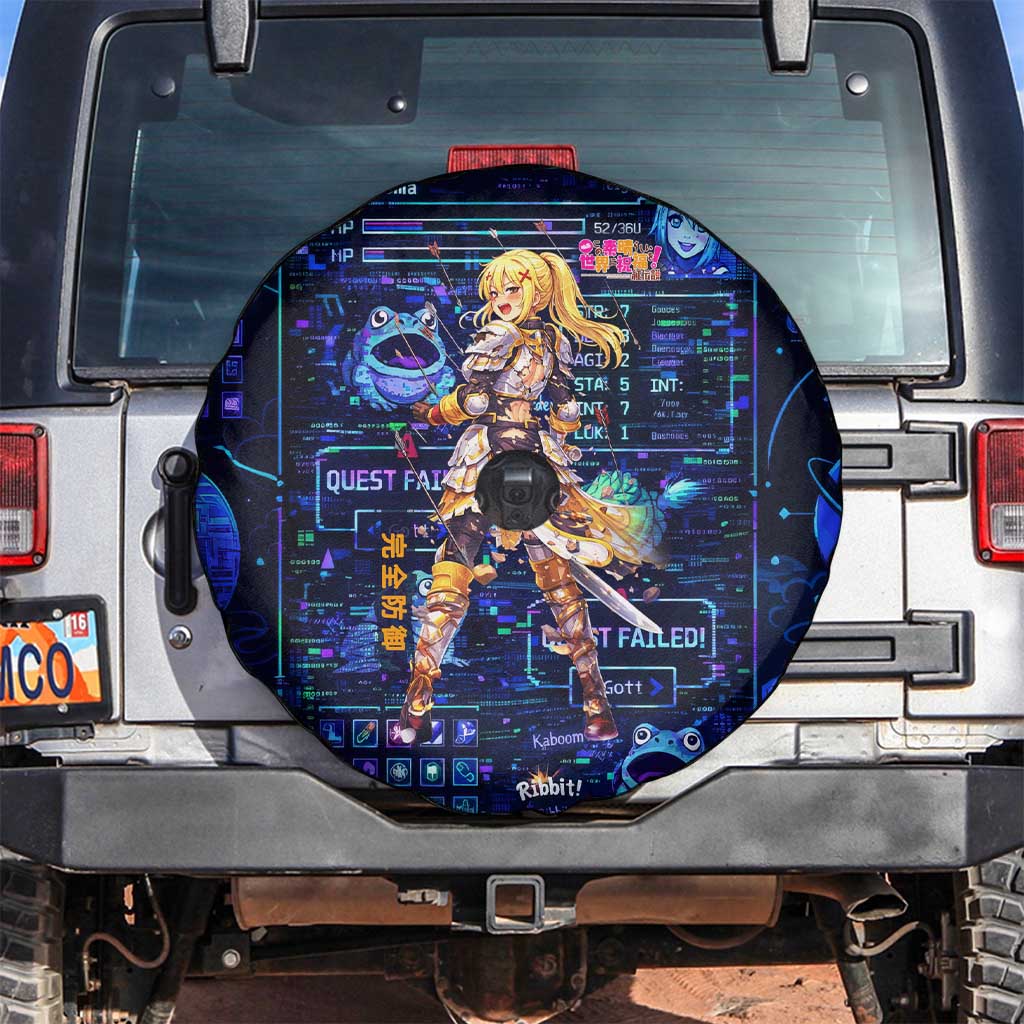 Darkness Lalatina Spare Tire Cover Retro Anime RPG Interface Style