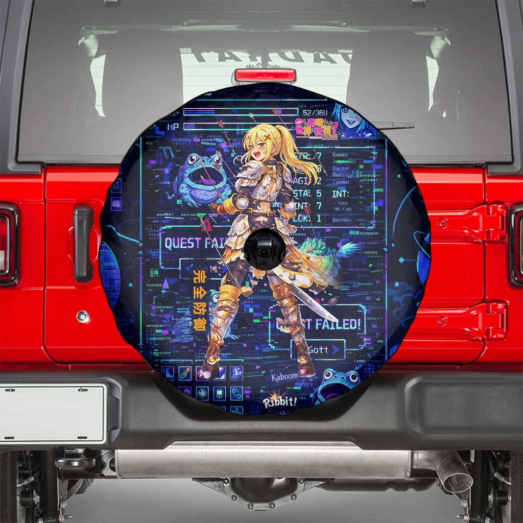 Darkness Lalatina Spare Tire Cover Retro Anime RPG Interface Style