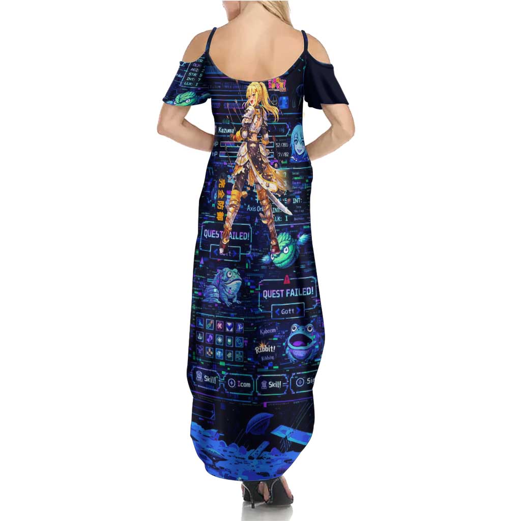 Darkness Lalatina Summer Maxi Dress Retro Anime RPG Interface Style