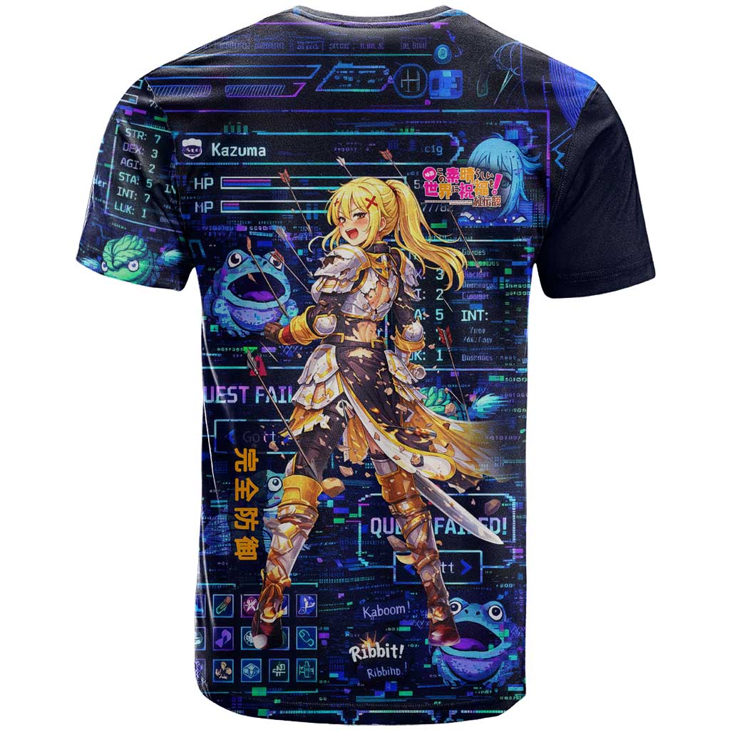 Darkness Lalatina T Shirt Retro Anime RPG Interface Style