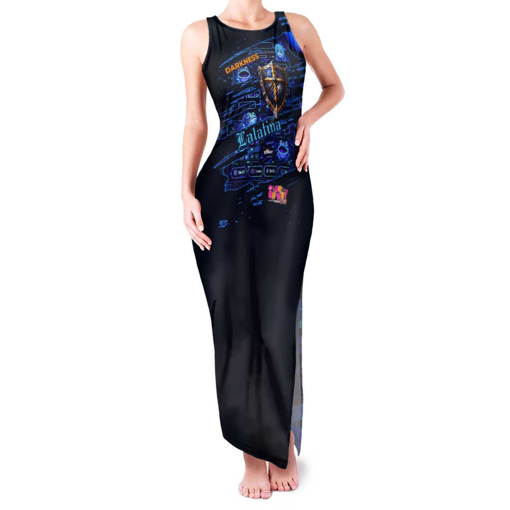 Darkness Lalatina Tank Maxi Dress Retro Anime RPG Interface Style