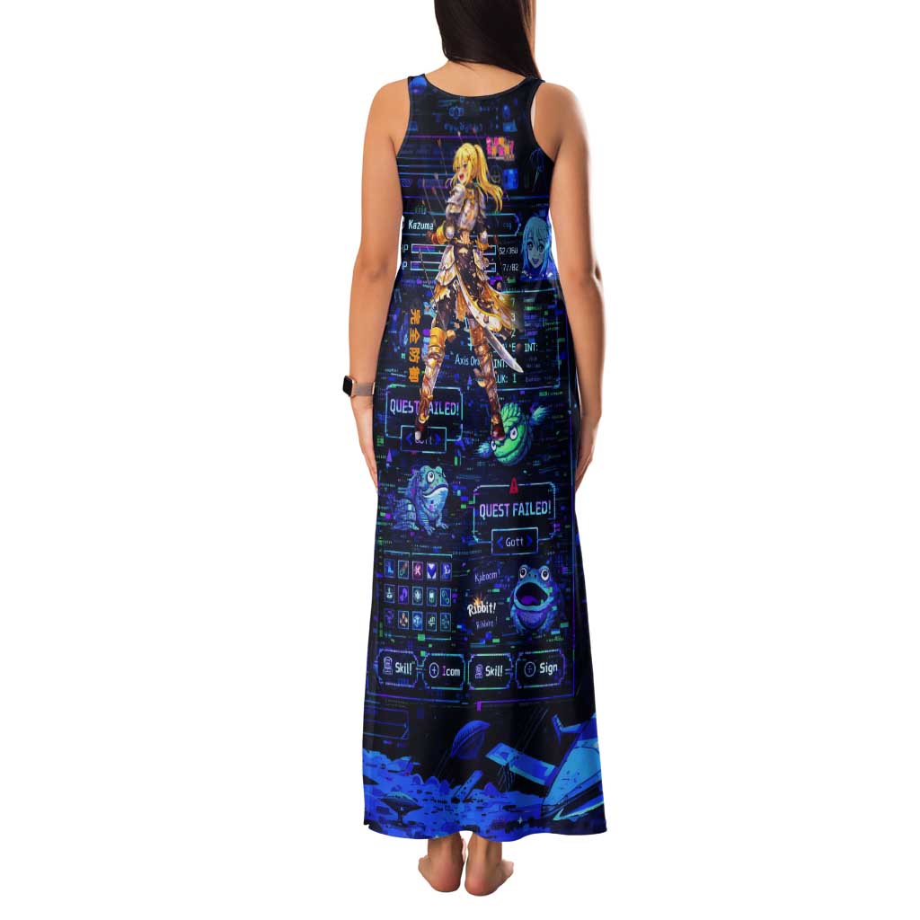 Darkness Lalatina Tank Maxi Dress Retro Anime RPG Interface Style