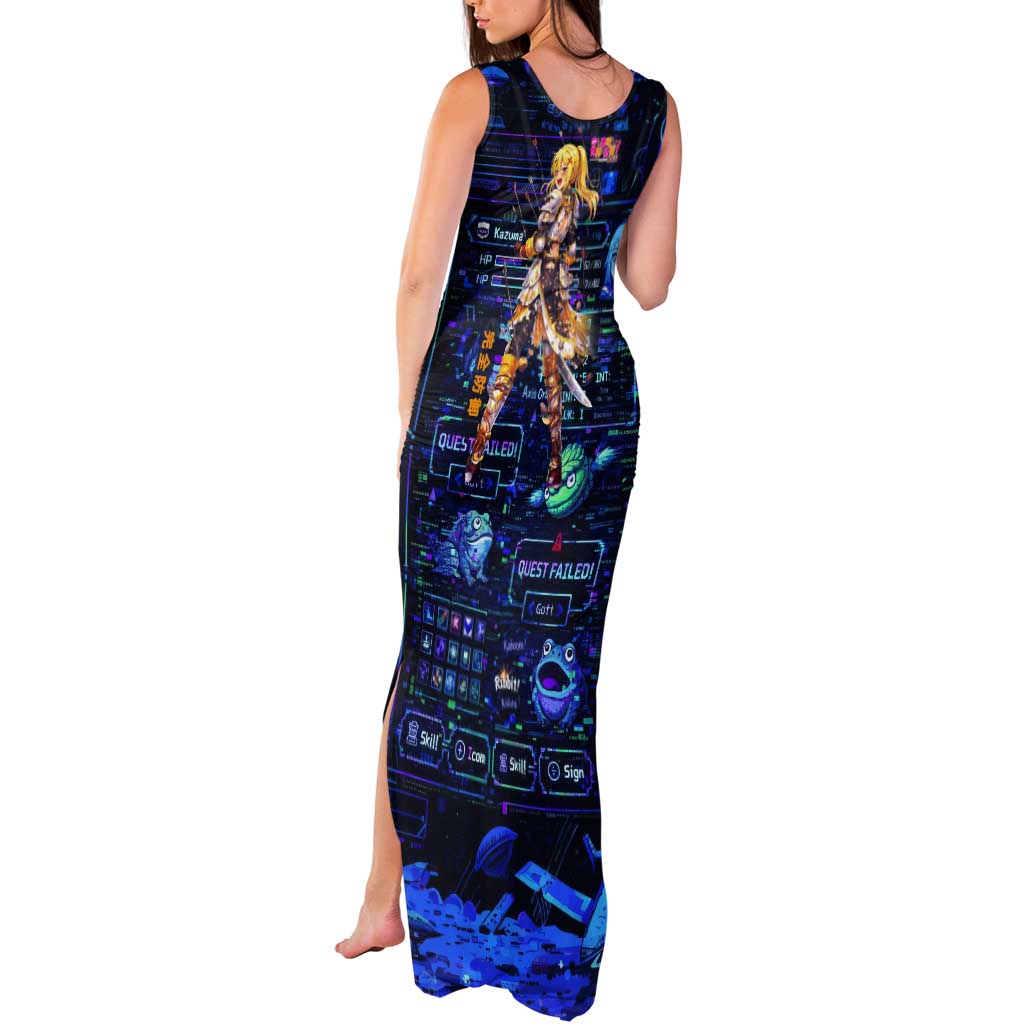 Darkness Lalatina Tank Maxi Dress Retro Anime RPG Interface Style