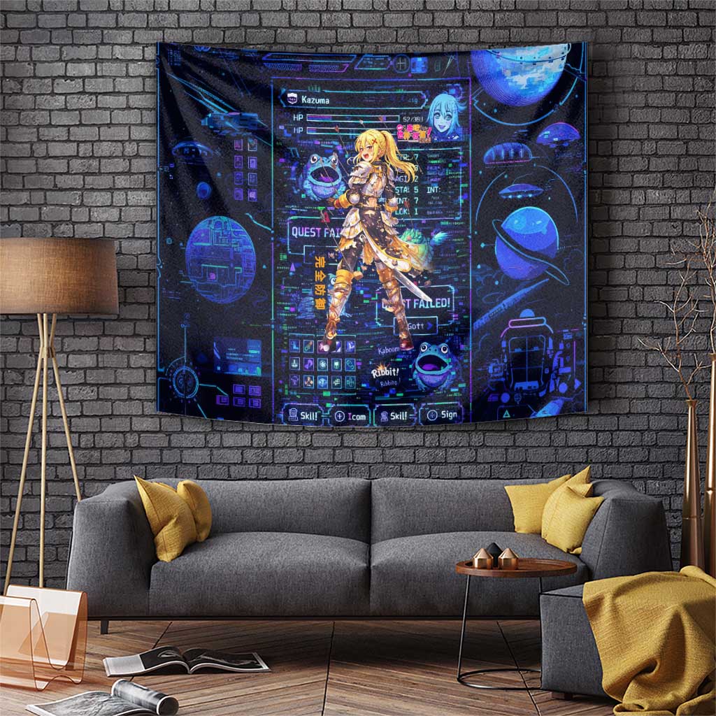 Darkness Lalatina Tapestry Retro Anime RPG Interface Style