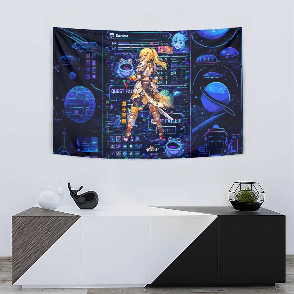 Darkness Lalatina Tapestry Retro Anime RPG Interface Style