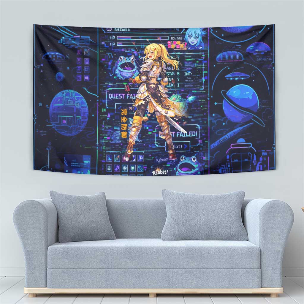 Darkness Lalatina Tapestry Retro Anime RPG Interface Style