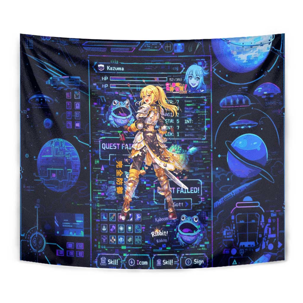 Darkness Lalatina Tapestry Retro Anime RPG Interface Style