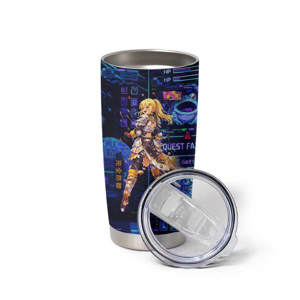 Darkness Lalatina Tumbler Cup Retro Anime RPG Interface Style