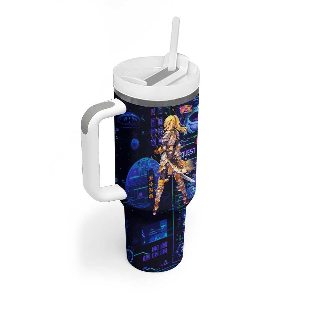Darkness Lalatina Tumbler With Handle Retro Anime RPG Interface Style