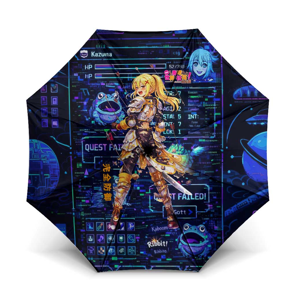 Darkness Lalatina Umbrella Retro Anime RPG Interface Style