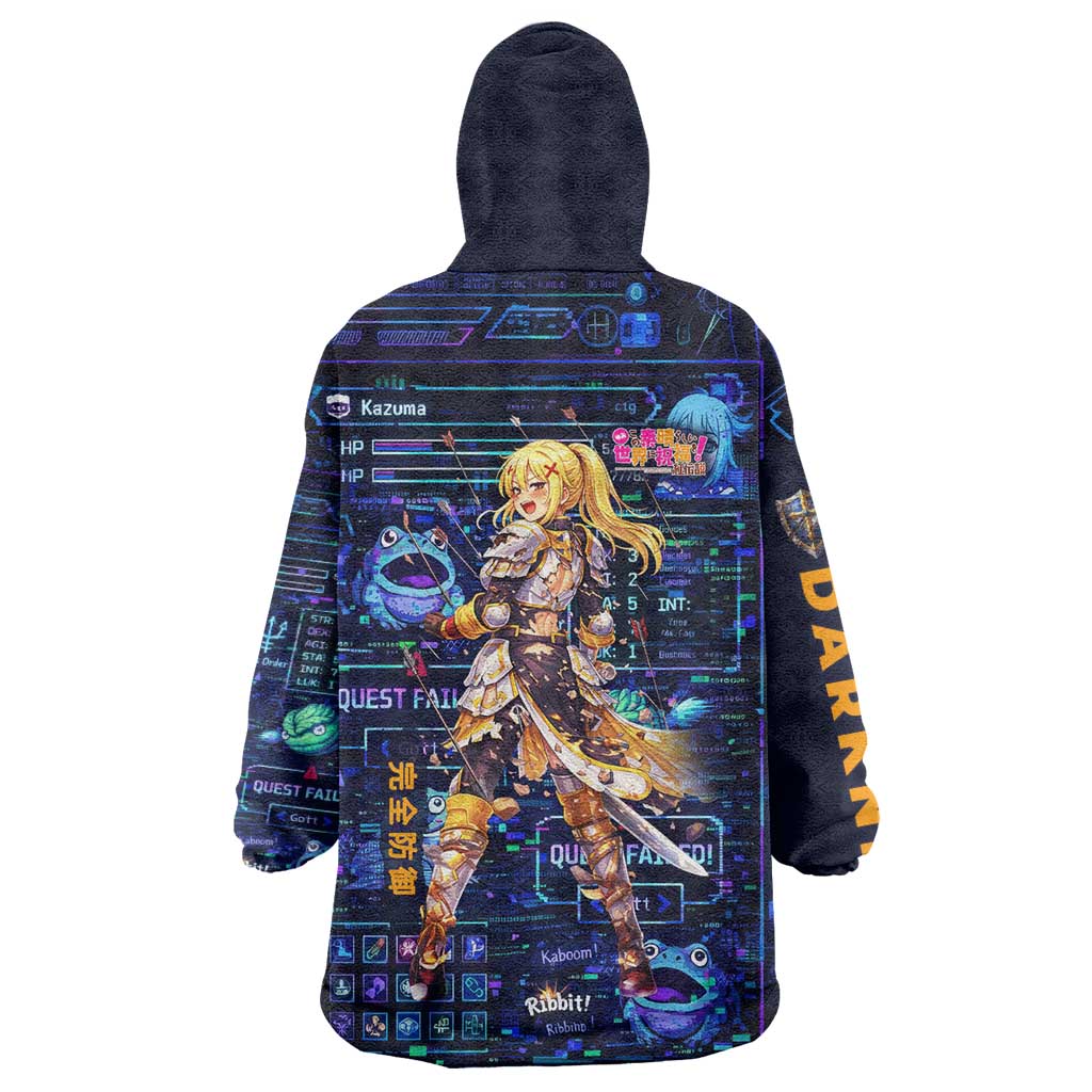 Darkness Lalatina Wearable Blanket Hoodie Retro Anime RPG Interface Style