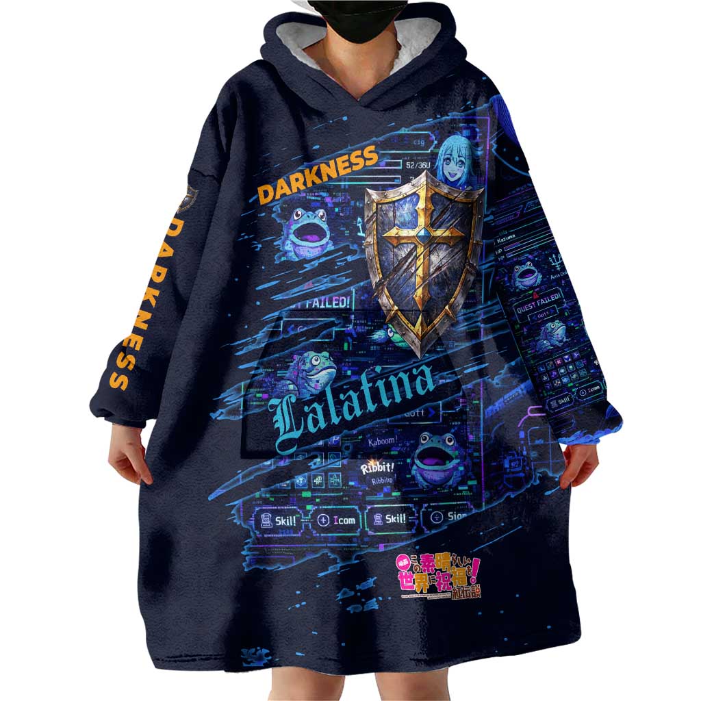 Darkness Lalatina Wearable Blanket Hoodie Retro Anime RPG Interface Style