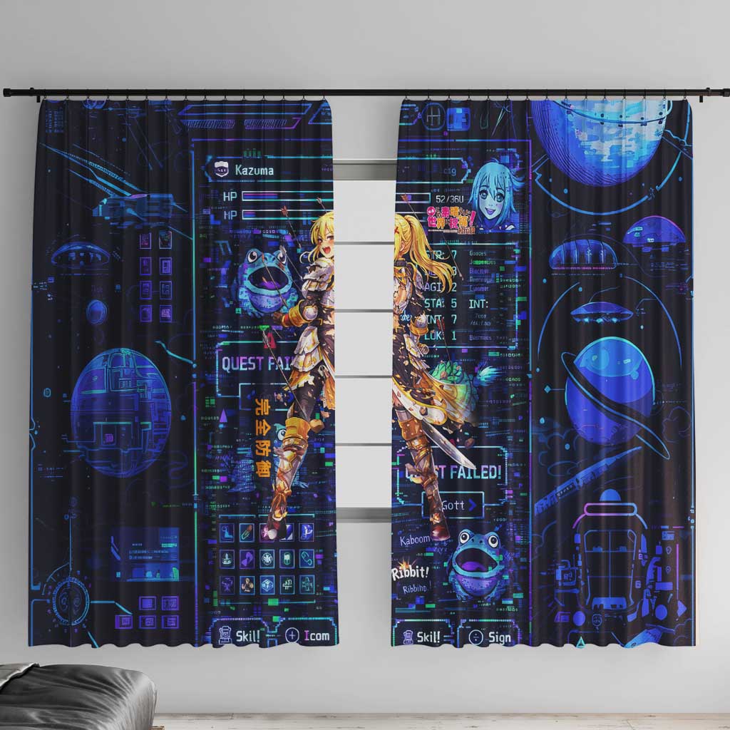 Darkness Lalatina Window Curtain Retro Anime RPG Interface Style