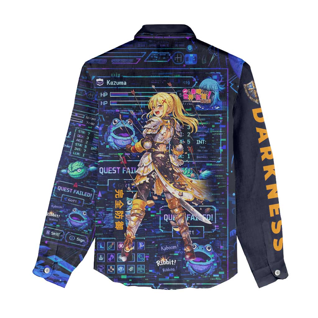 Darkness Lalatina Women Casual Shirt Retro Anime RPG Interface Style