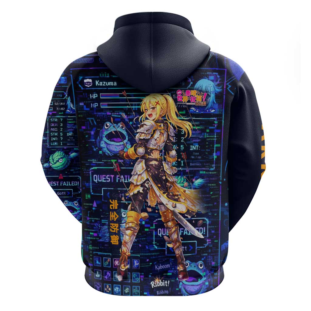 Darkness Lalatina Zip Hoodie Retro Anime RPG Interface Style